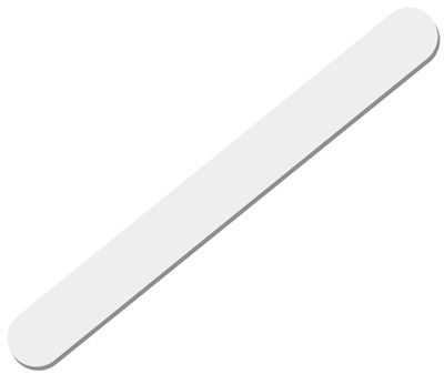 Pilník rovný bílý na gel a akryl 100/180